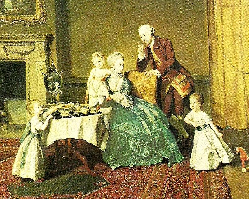 Johann Zoffany lord willoughby and his family, c. Germany oil painting art